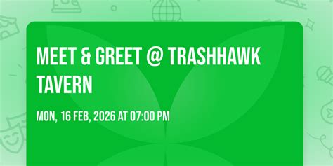 Meet & Greet @ TrashHawk Tavern, TrashHawk Tavern, Denver, 16 February ...