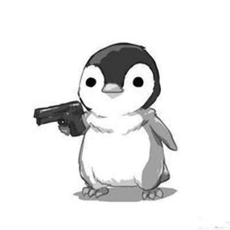 Penguin Holding Gun | Free Memes Templates Download