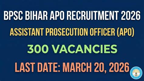 BPSC Bihar APO Recruitment 2026 – Apply Online