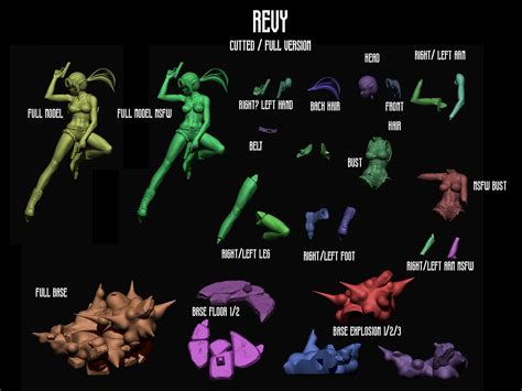 👧 Revy -- Black Lagoon・ STL File for 3D printing・Cults