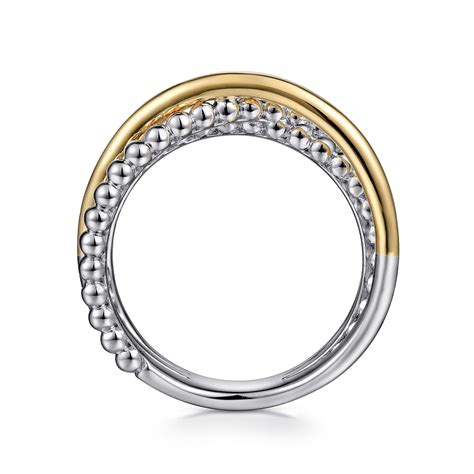 Silver/14K Yellow Gold Twisted Bujukan [Ring Type]. SKU LR52135MZJJJ | Gabriel & Co.