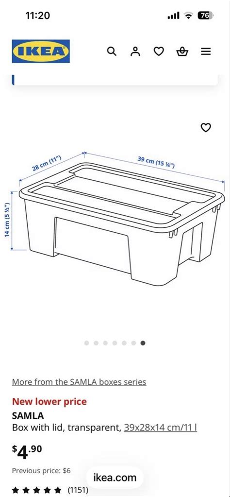 IKEA Clear Plastic Storage Box with Lid, Furniture & Home Living, Home ...