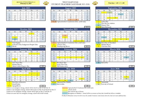 Islip School Calendar 2026-2027 - School Calendar
