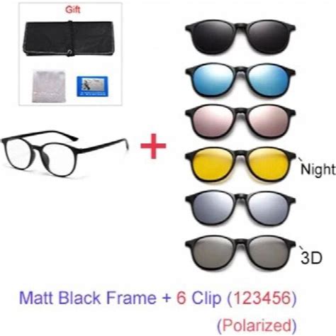 Women Polarized 6 In 1 Eyeglass Frame With Clip • Price