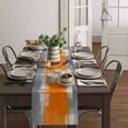 Abstract Gray and Orange Texture Linen Table Runner Wedding ration ...