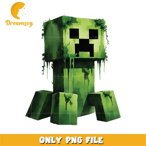 Minecraft Creeper PNG,Swamp Creeper,Game Art – DreamSVG Store