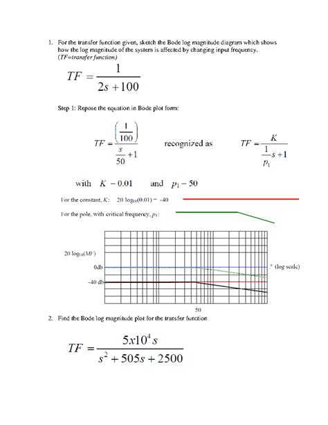 BODE PLOT QUIZ & SOLUTION: Transfer Function Analysis - Studocu