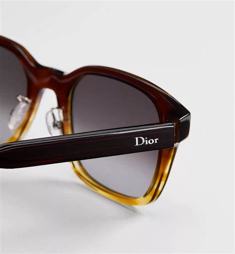 DioRibbon S1F Brown Gradient Square Sunglasses | DIOR