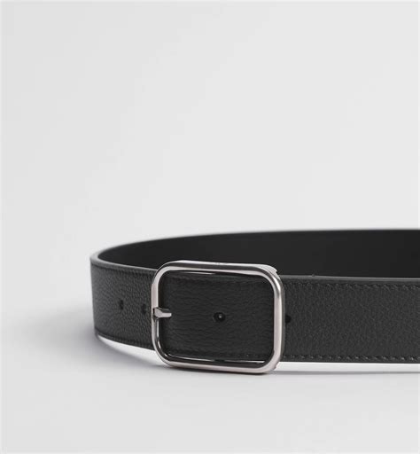 Belt Black Grained Calfskin, 32 MM | DIOR