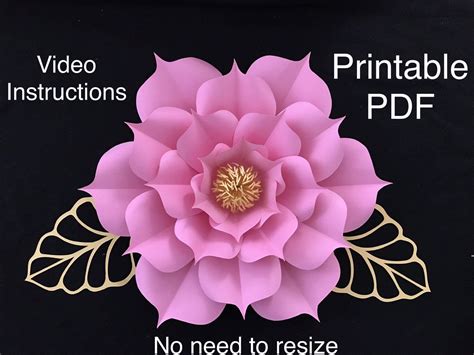 Template For Big Paper Flowers - Task Management Template