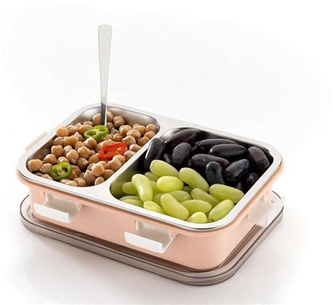 Flipkart.com | PBKN StainlessSteel 2Compartment Pink Lunchbox 750ml ...