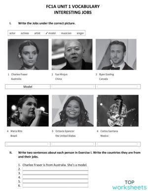 Vocabulary: interactive worksheets and online exercises | TopWorksheets
