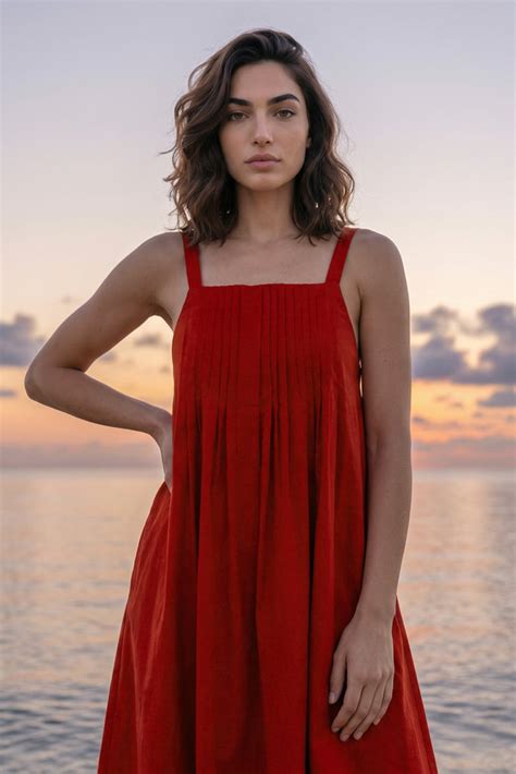 Dash and Dot - SCARLET RED POPLIN MIDI | Online Store – dash and dot