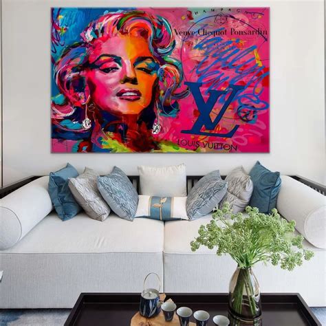 Marilyn Monroe LV Champagne Painting | La Déco Discount – Montableaudeco