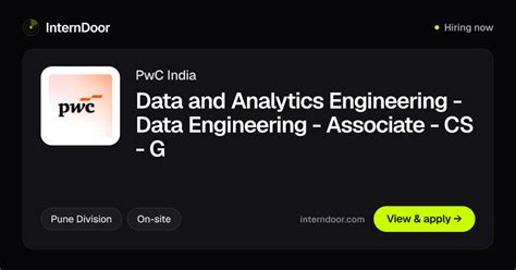PwC India Data and Analytics Engineering - Data Engineering