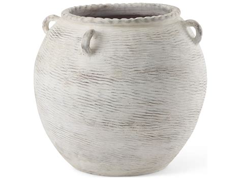 Mercana Misha 25.2L x 25.2W x 22.4H Cream Ceramic Floor Vase | 69800 ...