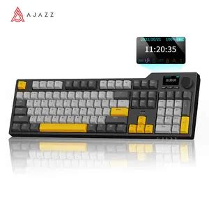 AJAZZ AK980 Wireless Mechanical Keyboard with TFT Screen and Knobs ...