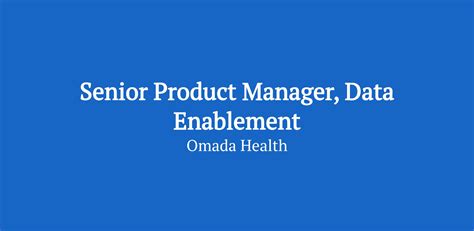 Senior Product Manager, Data | Health tech job board for clinicians