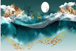 Vinyl Painting The Chilled Night wallpaper scenery poster 24x36 inch 3D ...