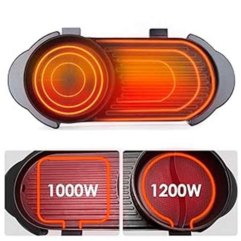 MARMITE ÉLECTRIQUE AVEC PLAQUE DE CUISSON 2 EN 1 1300 W AVEC CONTRÔLE ...