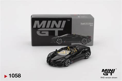 Bugatti W16 Mistral Black 1:64 scale model car - Mini GT – Kollectibles