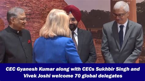 CEC Gyanesh Kumar along with CECs Sukhbir Singh and Vivek Joshi welcome ...