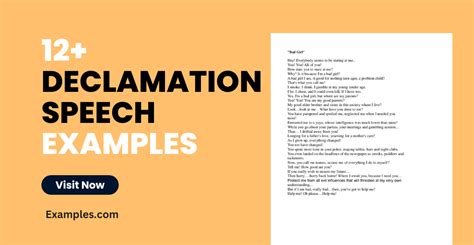 12+ Declamation Speech Examples to Download