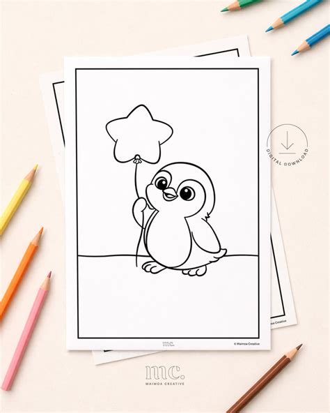 Kororā Star Colouring Page | Printable Aotearoa Art for Tamariki ...