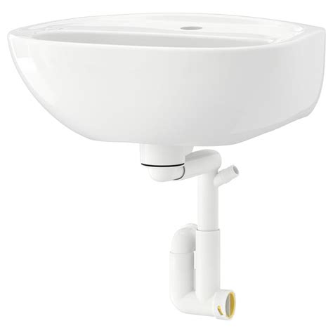 SKATSJÖN wash-basin with water trap, white, 45x35 cm (173/4x133/4") - IKEA