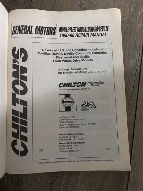 Cadillac Deville 1990-1998 Service Repair Manual with Wiring Diagrams