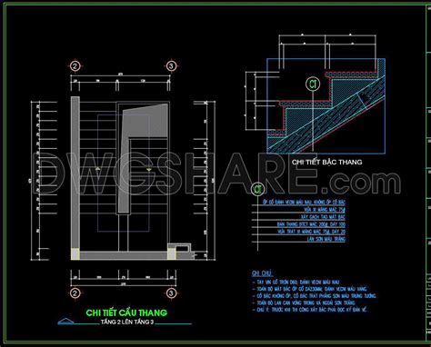 405. Free Download CAD DWG – Detailed Stairs for Townhouse Design (1 ...