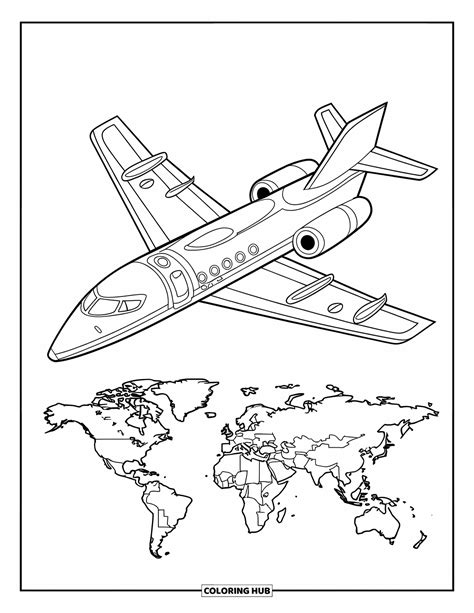 75+ Disegni di aerei da colorare per bambini e adulti (Gratis)