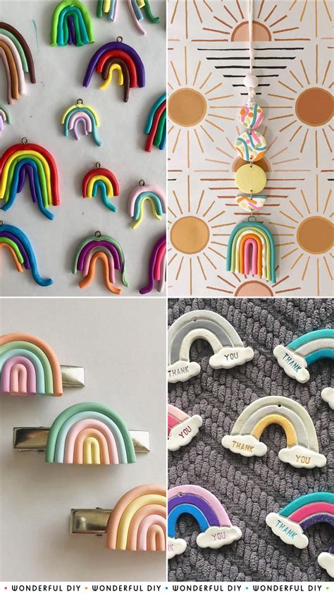 20 DIY Clay Rainbow Craft Ideas Bringing Cheerful Rainbow Designs to ...