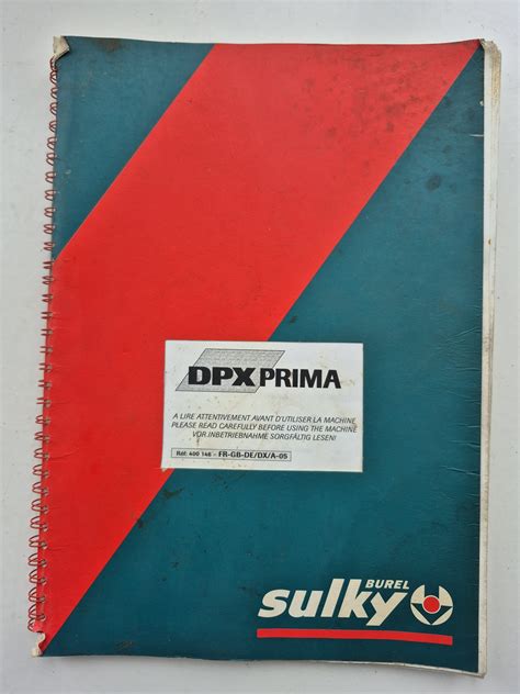 Sulky DPX Prima Fertilizer Spreader Operators Manual - SPS Parts
