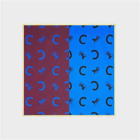 桑蠶絲斜紋布方巾 - | CELINE | 賽琳