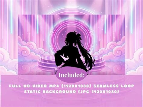 Kawaii K-pop Karaoke Animated Background Purple Pink Karaoke Stage ...