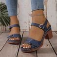 Bnwani Sandals for Women Heels,Womens Sandals,High Heel,Buckle,Peep Toe ...