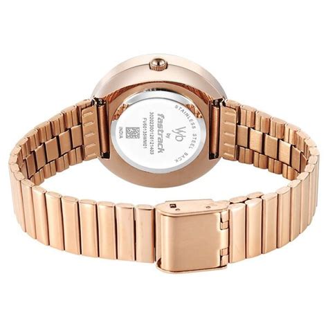 Buy Online Vyb Celeste By Fastrack Quartz Analog White Dial Rose Gold ...