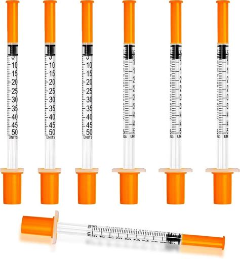 0.5ml Syringe with Cap, 29G 1/2" 13mm 1/2cc Syringes, Disposable ...