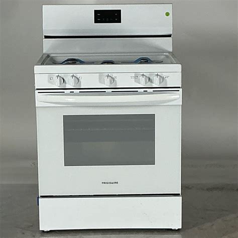 Frigidaire 30 in. 5.1 cu. ft. Gas Range with 5 Sealed Burners - White (Open Box Good Condition ...