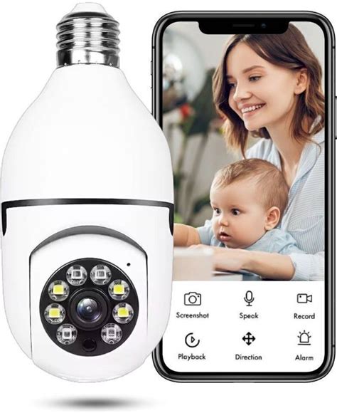 GiftNow 4MP WIFI Smart Bulb CCTV Live View Motion Alert Night Vision SD ...