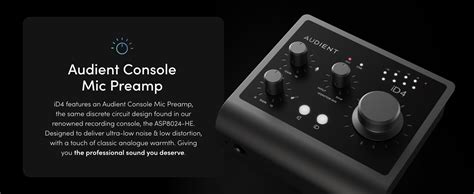 Amazon.com: Audient Audio Interface iD4 MKII, Class A Console ...