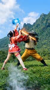 Anime style fight scene in real life