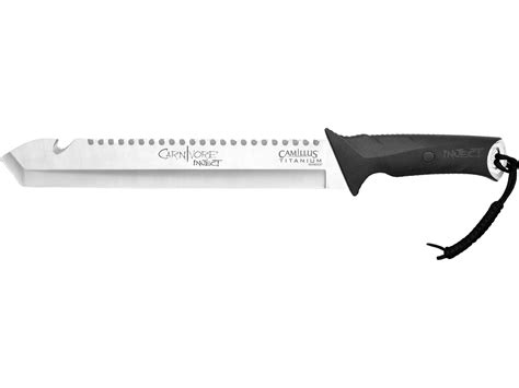 Camillus Carnivore Inject Machete 12 Spine Serrated Machete 420 Satin
