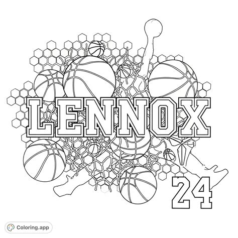 LENNOX Basketball Tribute - Coloring.app