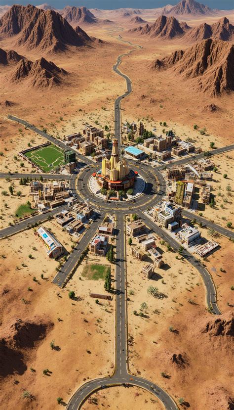 create a detailed top down map of fallout new vegas mojave wasteland in ...