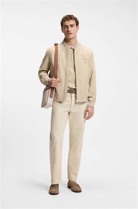 BOSS - BOSS Selected by Shohei Ohtani canvas reporter bag - Light Grey