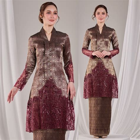 HIJABISTAHUB KAREENA KEBAYA Tradisional long kebaya moden kebarung ...