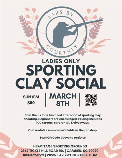 Ladies Sporting Clay Social 2026, Hermitage Sporting Grounds, Camden, 8 ...