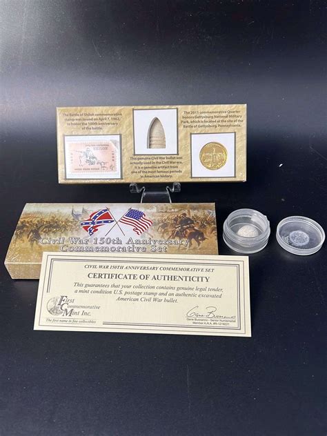 Civil War 150th Anniversary Commemorative Set & Civil War Mini Ball ...